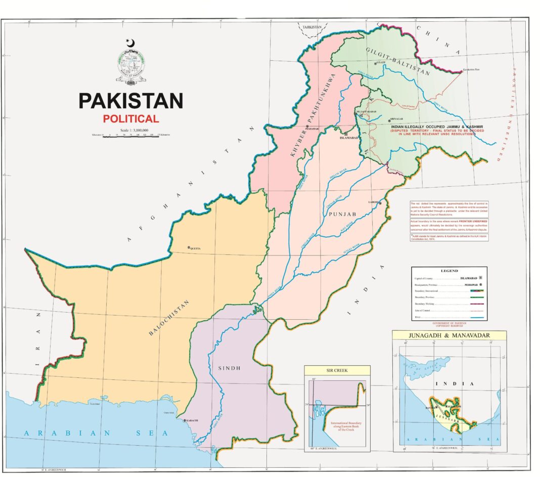 new pakistan map